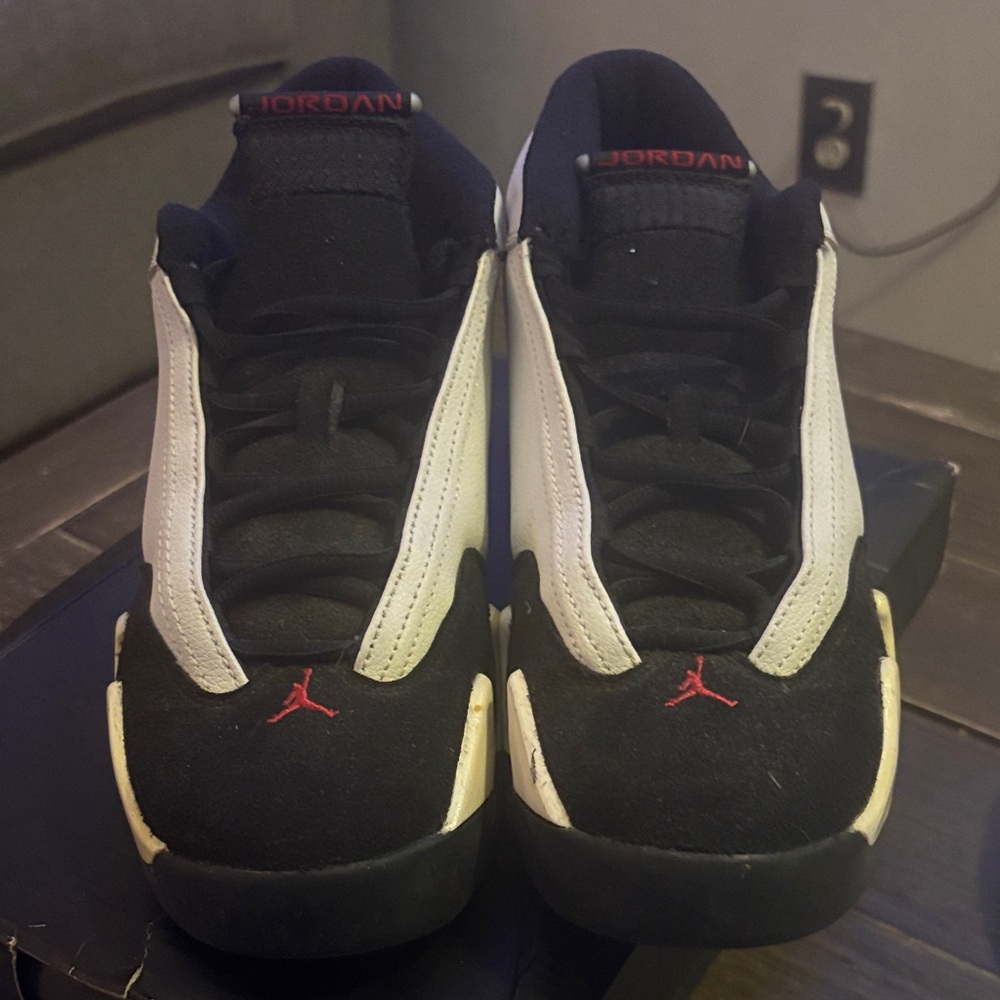 Jordan Black and White Sneakers with Red Details